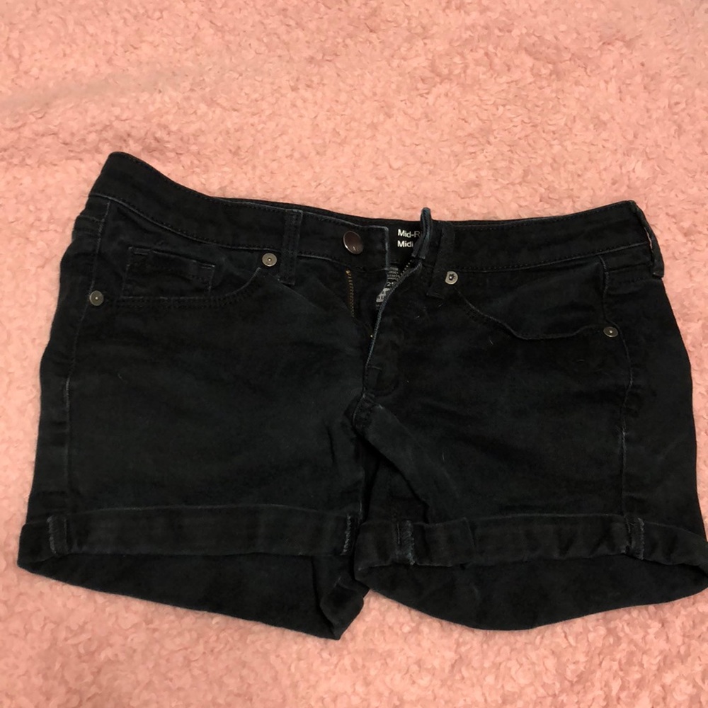 black shorts